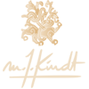 M.J. Kindt logo with a stylized Norse-inspired emblem above a handwritten signature.
